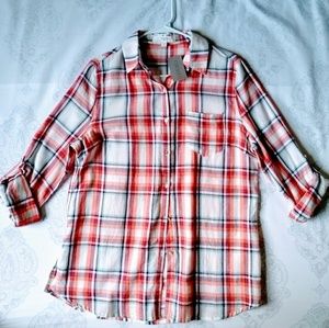 FOREVER 21 |  Simple 100%  Cotton Plaid Shirt